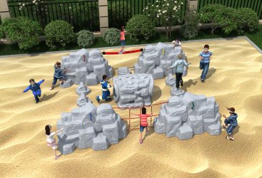 乐鱼儿童攀爬墙攀岩石钻