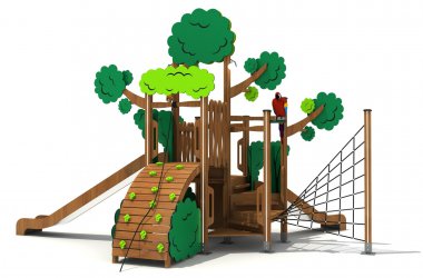 leyu乐鱼游乐木质定制树形组